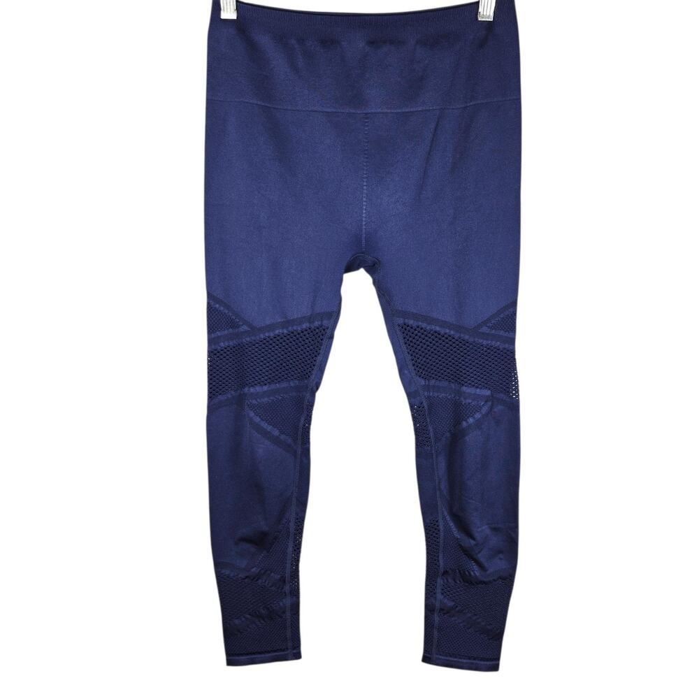 Fabletics Leggings Womens S Blue Cropped Mesh Ventilated Skinny Activewear Small
